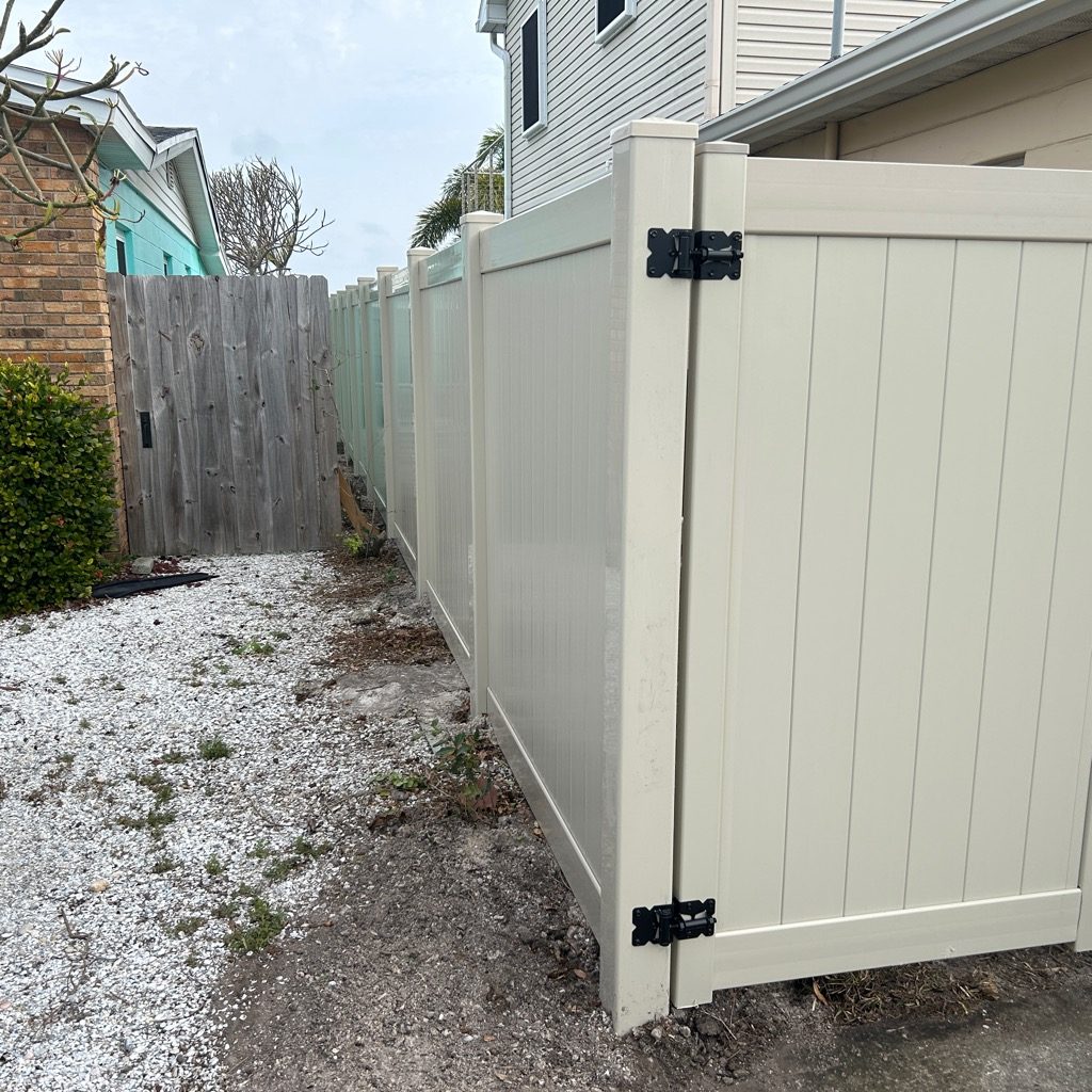 6' H Tan PVC Privacy