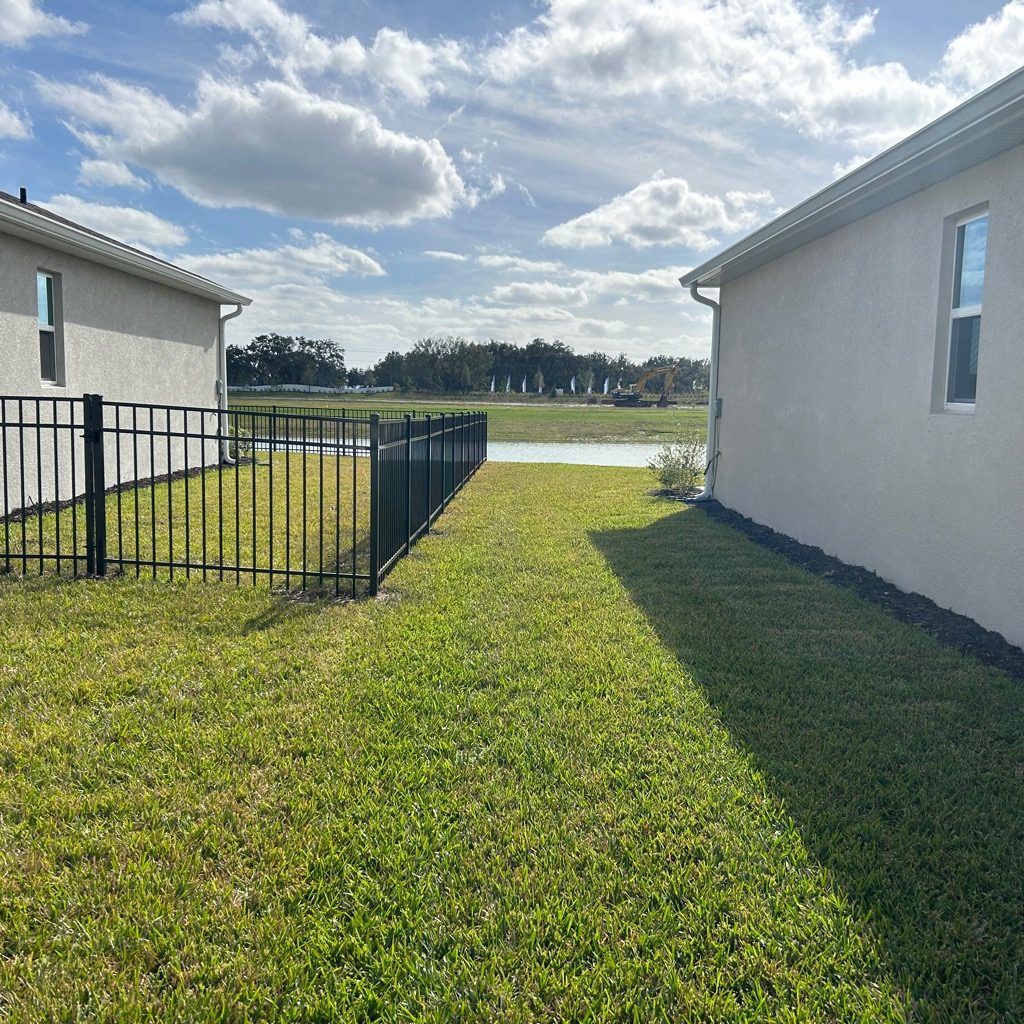 4' H Black Aluminum 3-Rail