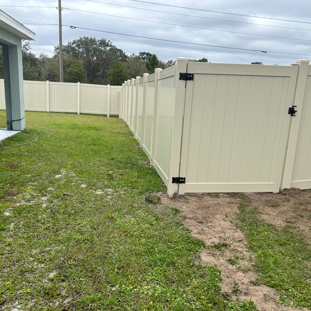 6' H Tan PVC Privacy