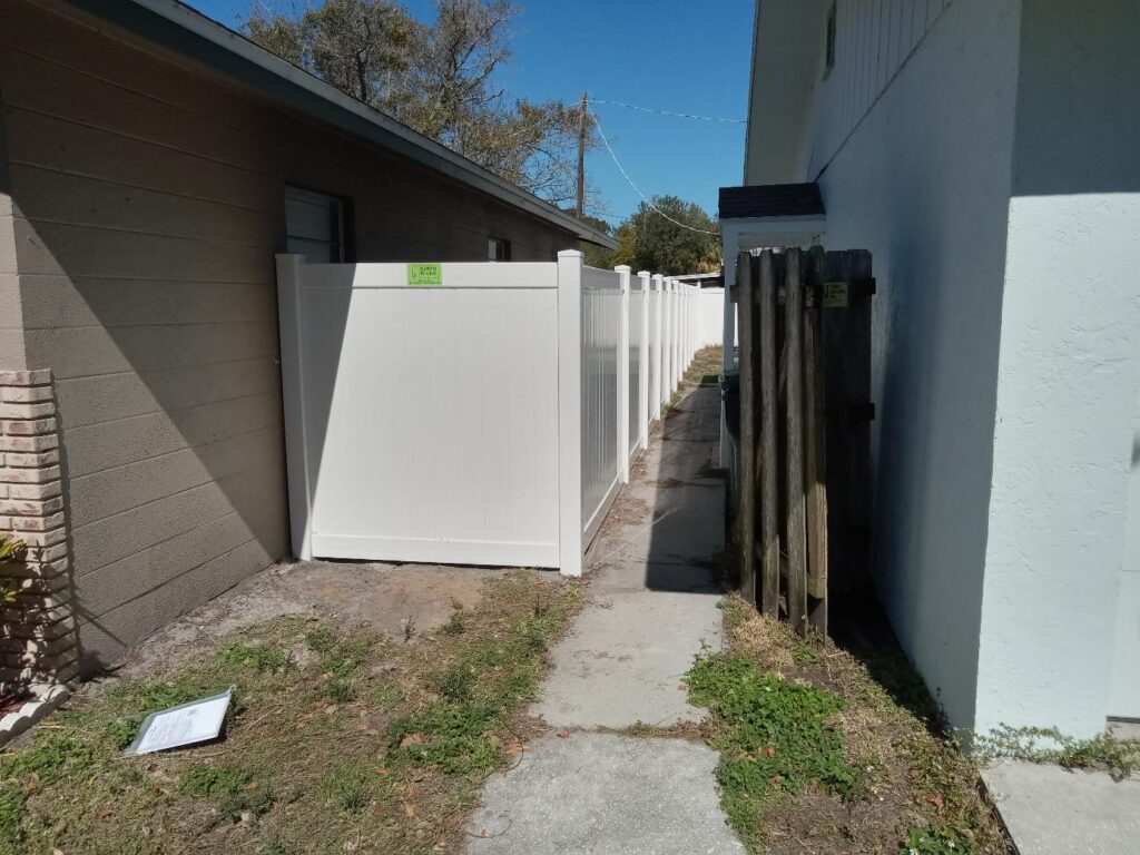 6' H White PVC Privacy