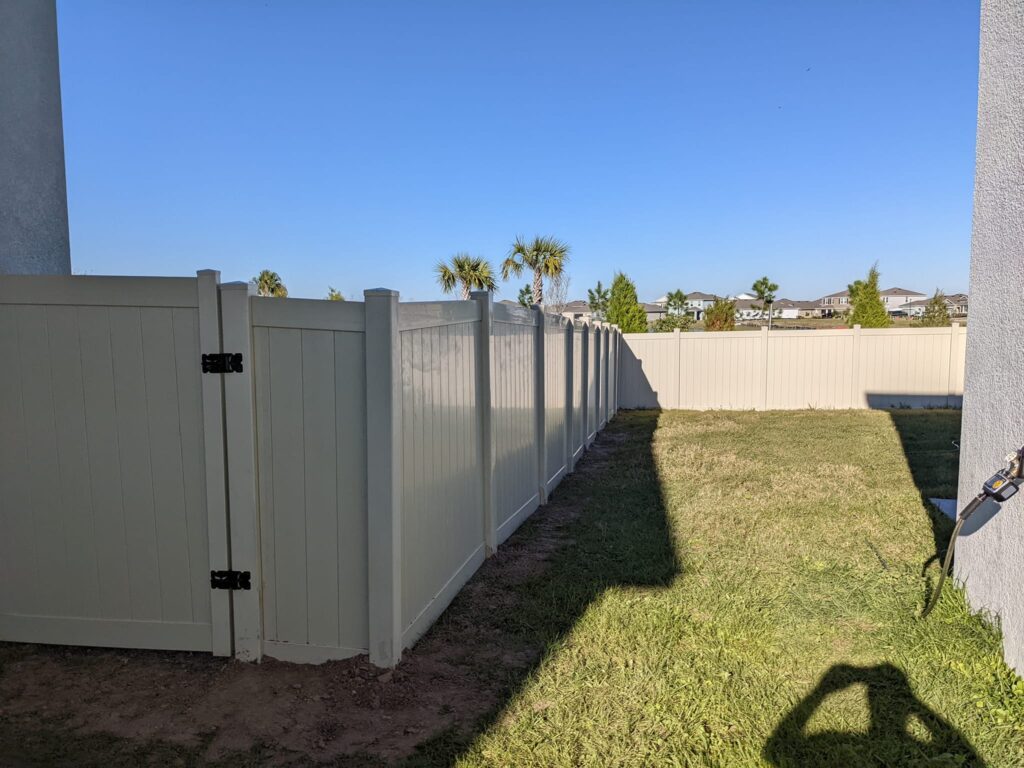 6' H Tan PVC Privacy