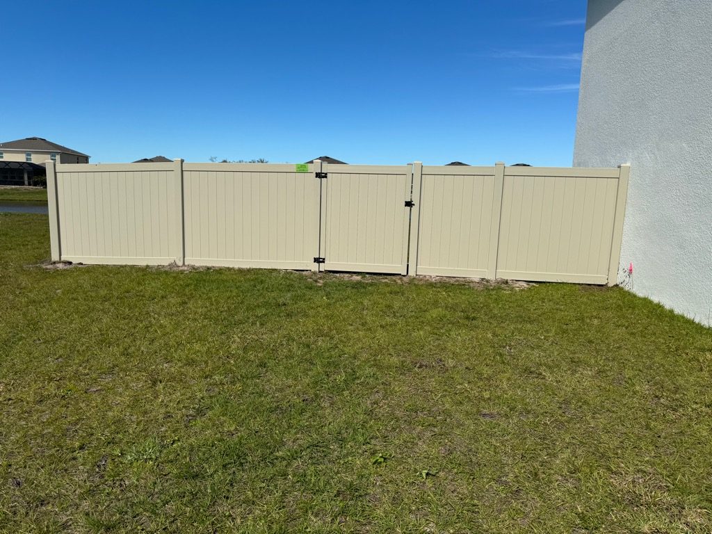 6' H Tan PVC Privacy