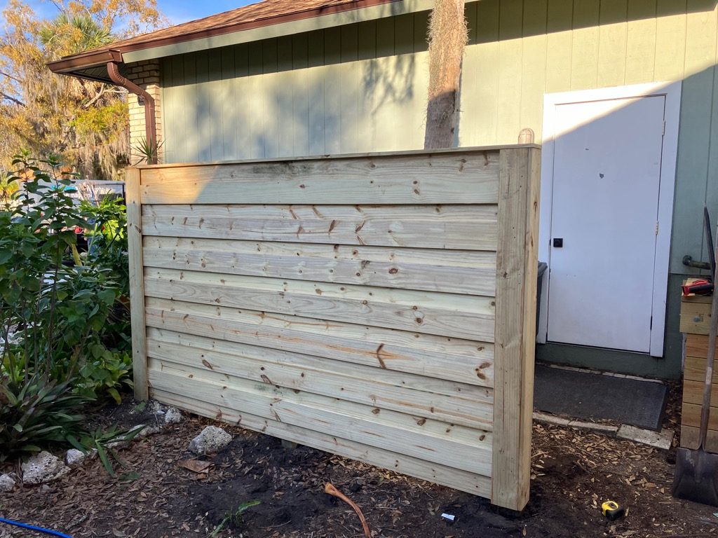 6' H Pressure Treated Wood Shadow Box & Horizontal Board on Board