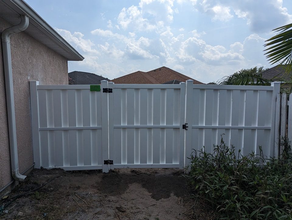 6' H White PVC Shadow Box, 6' H White PVC Privacy & 4' H White PVC Privacy