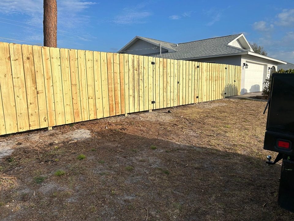 6' H Pressure Treated Wood Board on Board