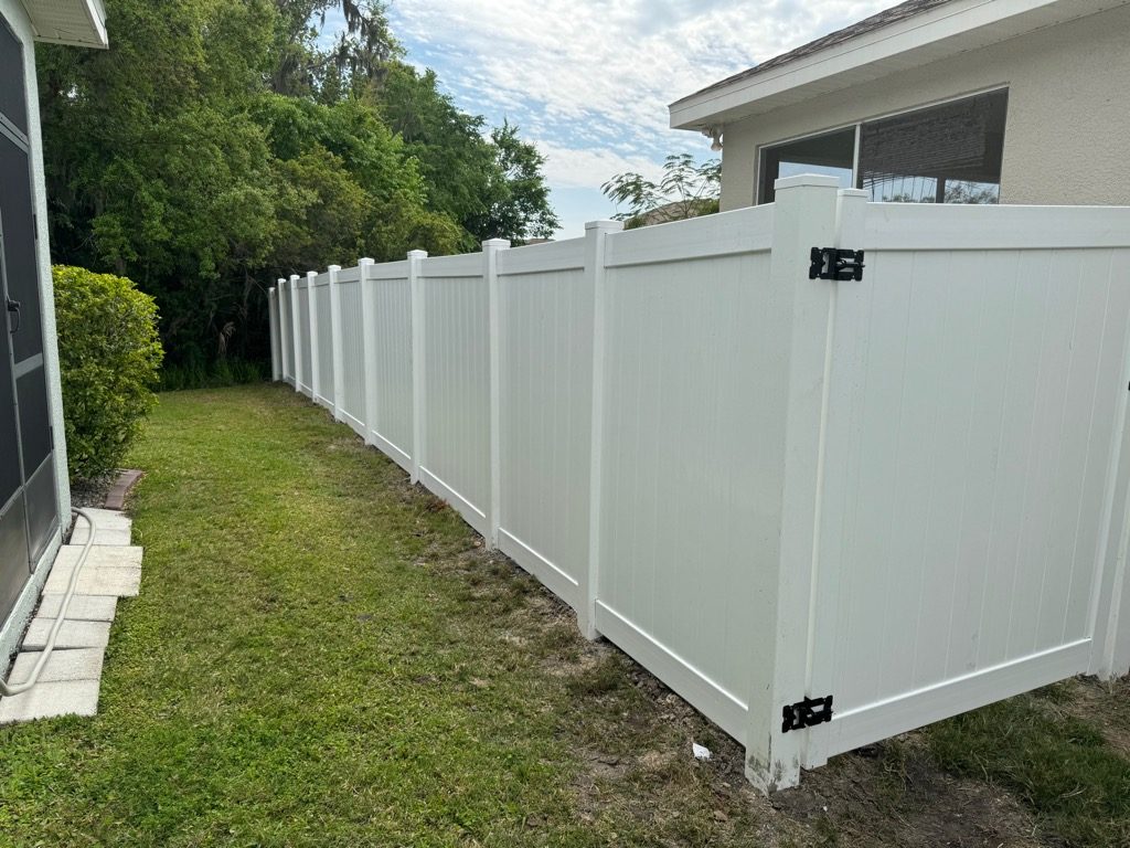 6' H White PVC Privacy