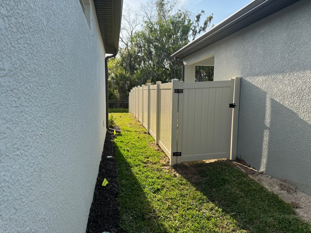 6' H White PVC Privacy