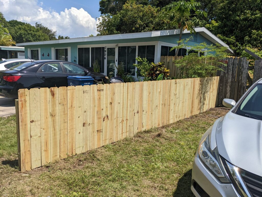 4' H Pressure Treated Wood Stockade