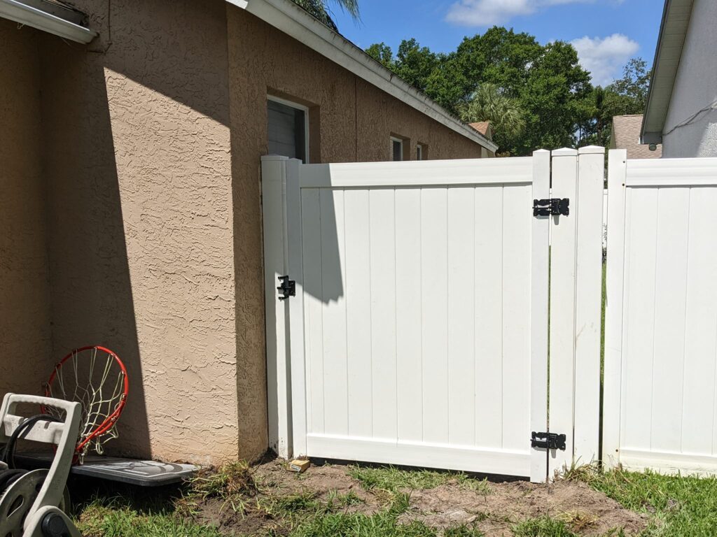 6' H White PVC Privacy