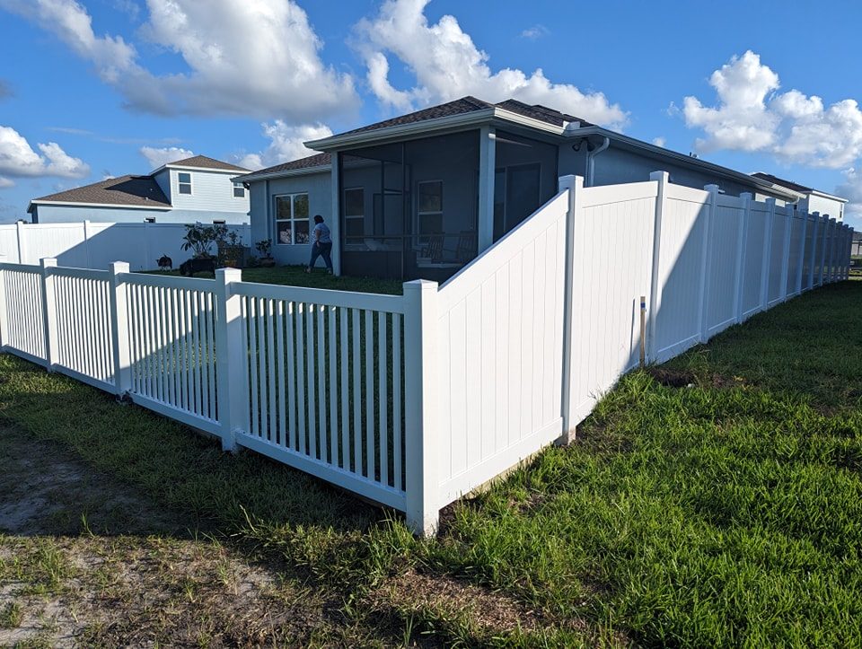 6' H White PVC Privacy & 4' H White PVC Picket