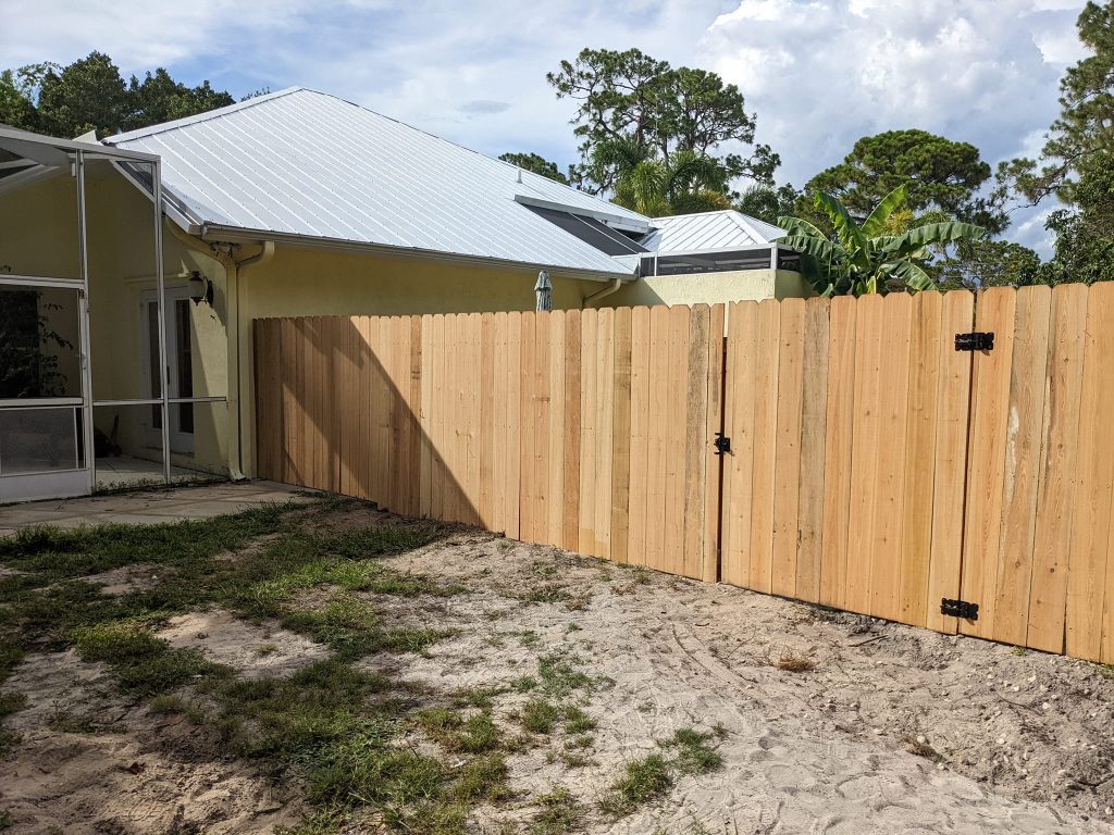 6' H Cypress Wood Stockade