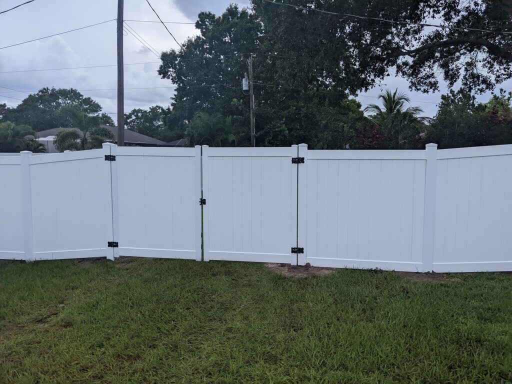 6' H White PVC Privacy