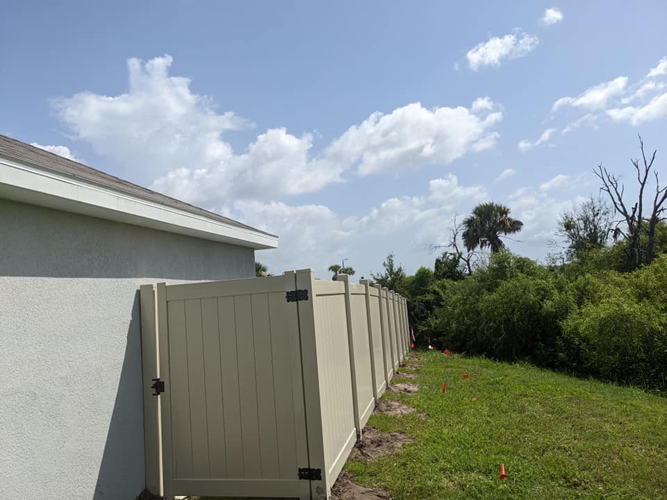 6' H Tan PVC Privacy