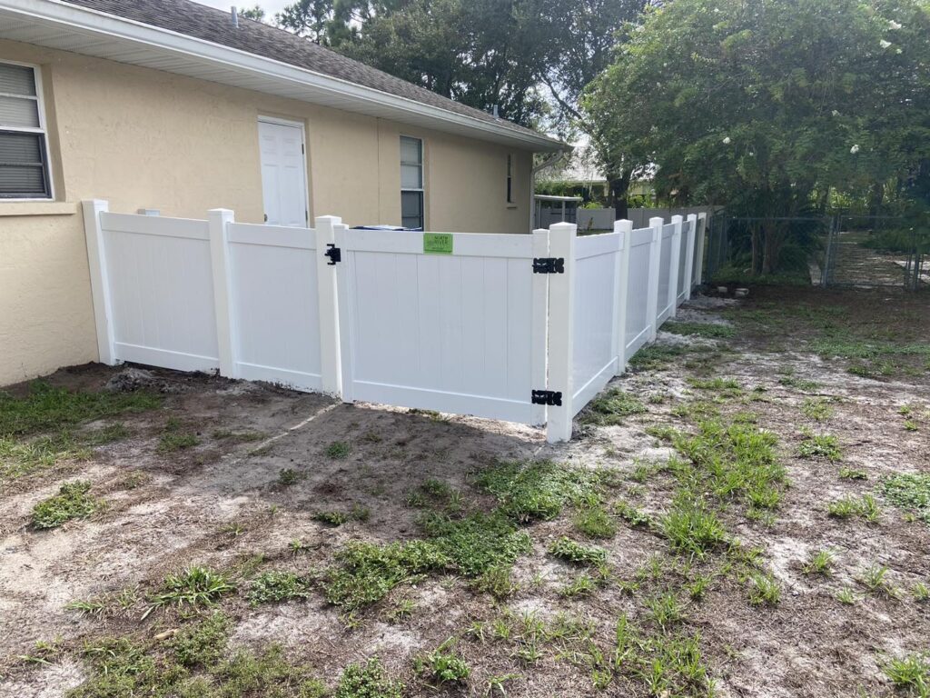 4' H White PVC Privacy