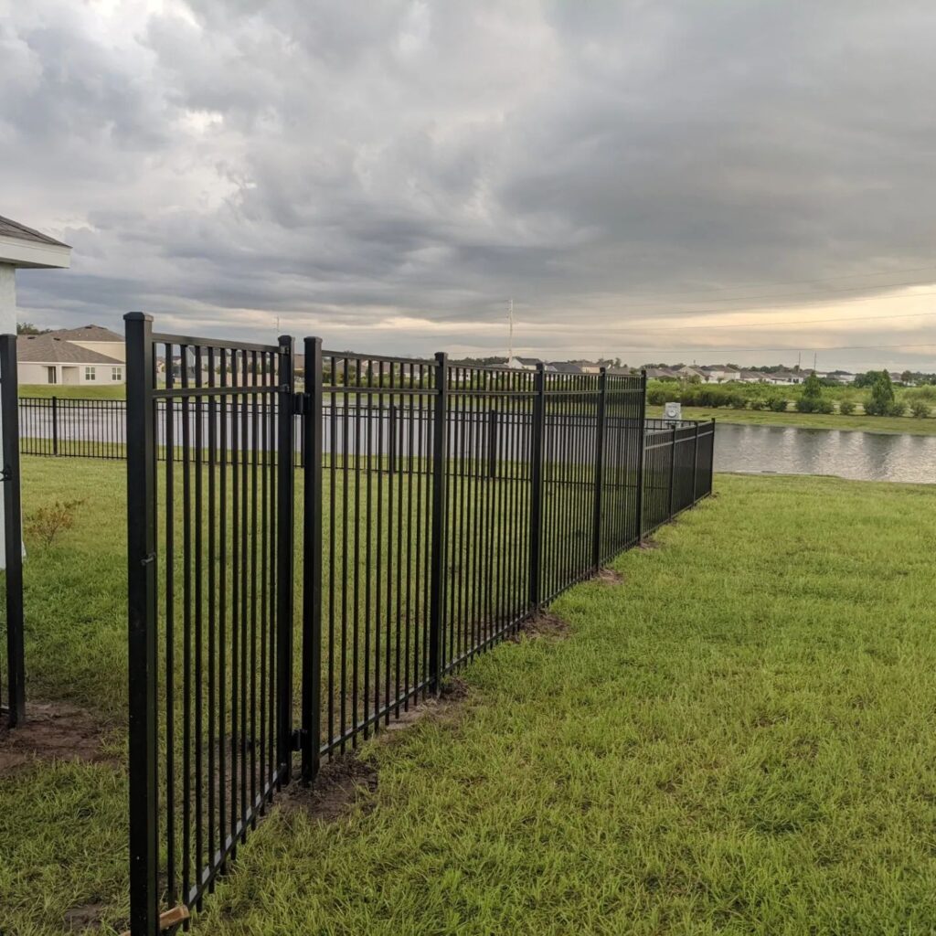 6' H & 4' H Black Aluminum 3-Rail