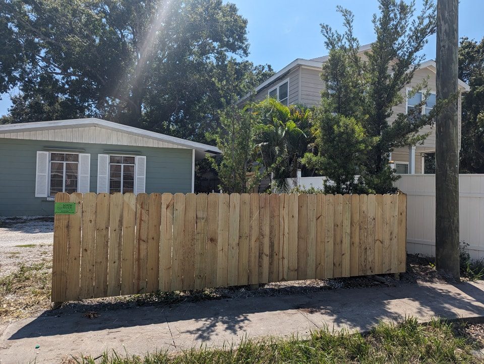 6' H Pressure Treated Wood Stockade & 4' H Pressure Treated Wood Stockade