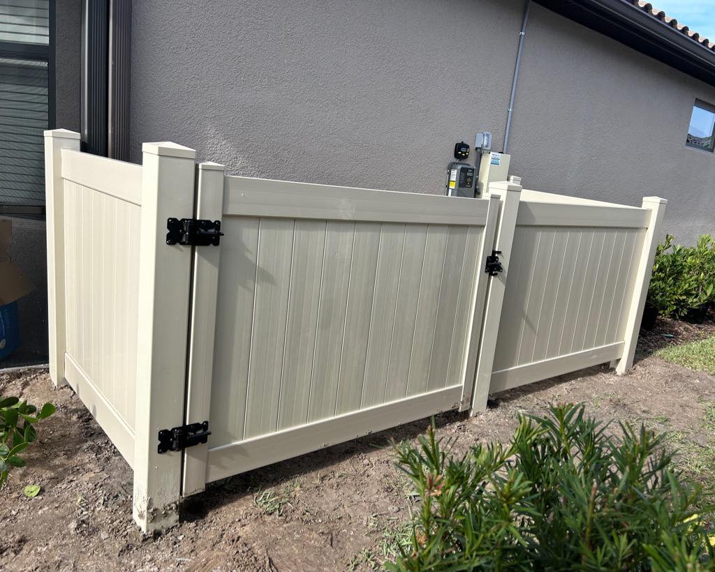 4' H Tan PVC Privacy