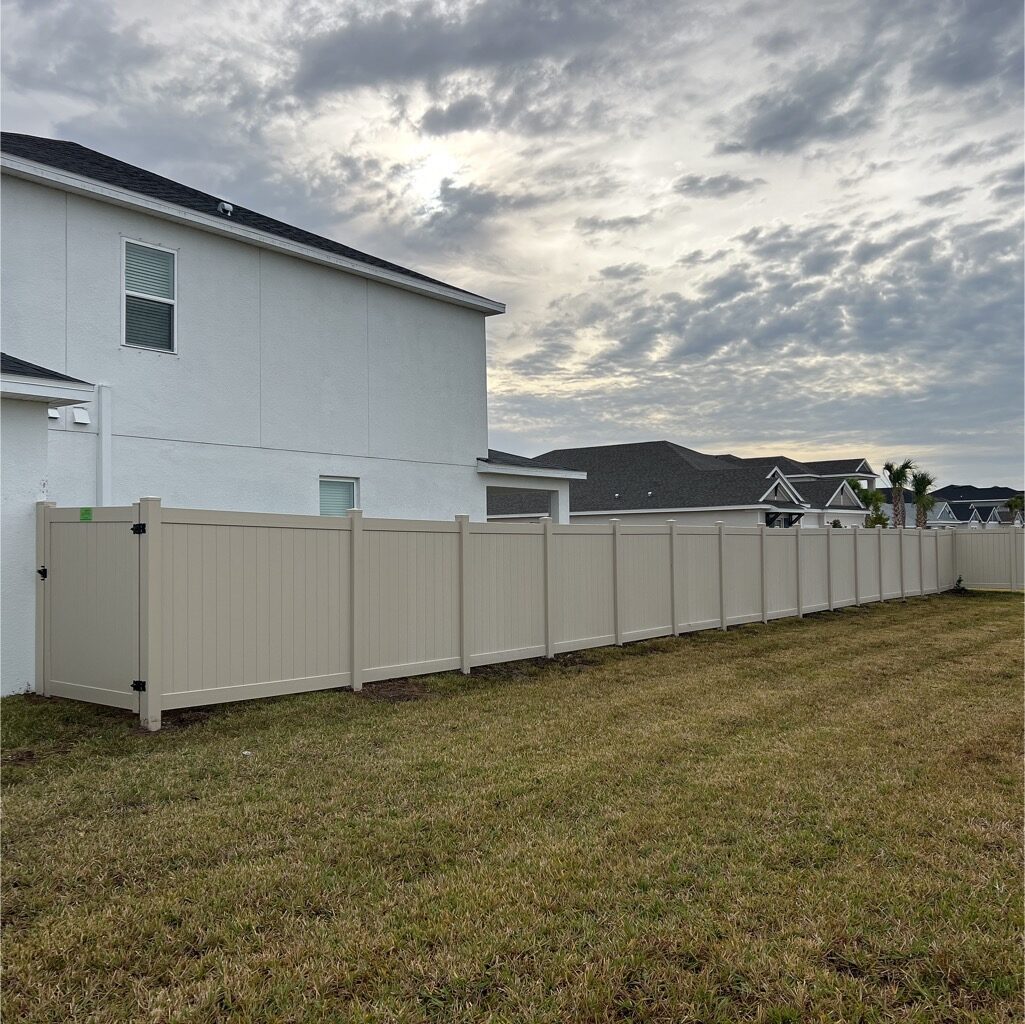 6' H Tan PVC Privacy